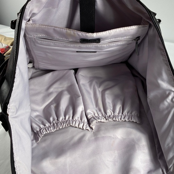 Betabrand Black leather and canvas weekend tote/bag. Preloved - Picture 5 of 9